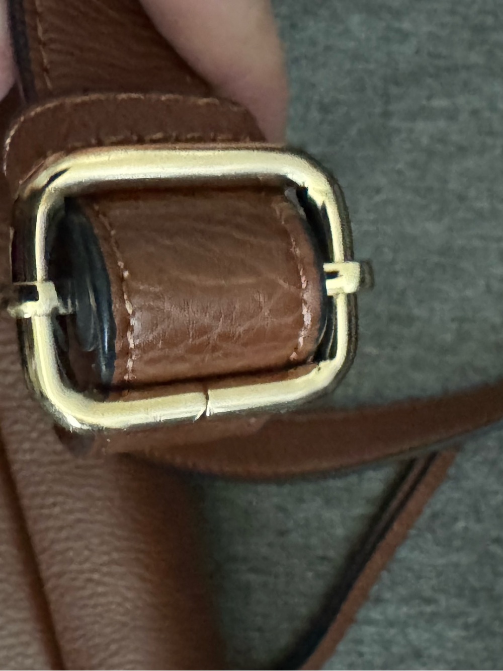 Poppy & Peonies Sidekick chestnut Brown Pebbled Leather Crossbody Bag - Picture 12 of 15